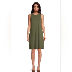 ‼️3/$30‼️ Olive Green Sleeveless Knit Midi Dress, Women's Size Large (12-14) New
